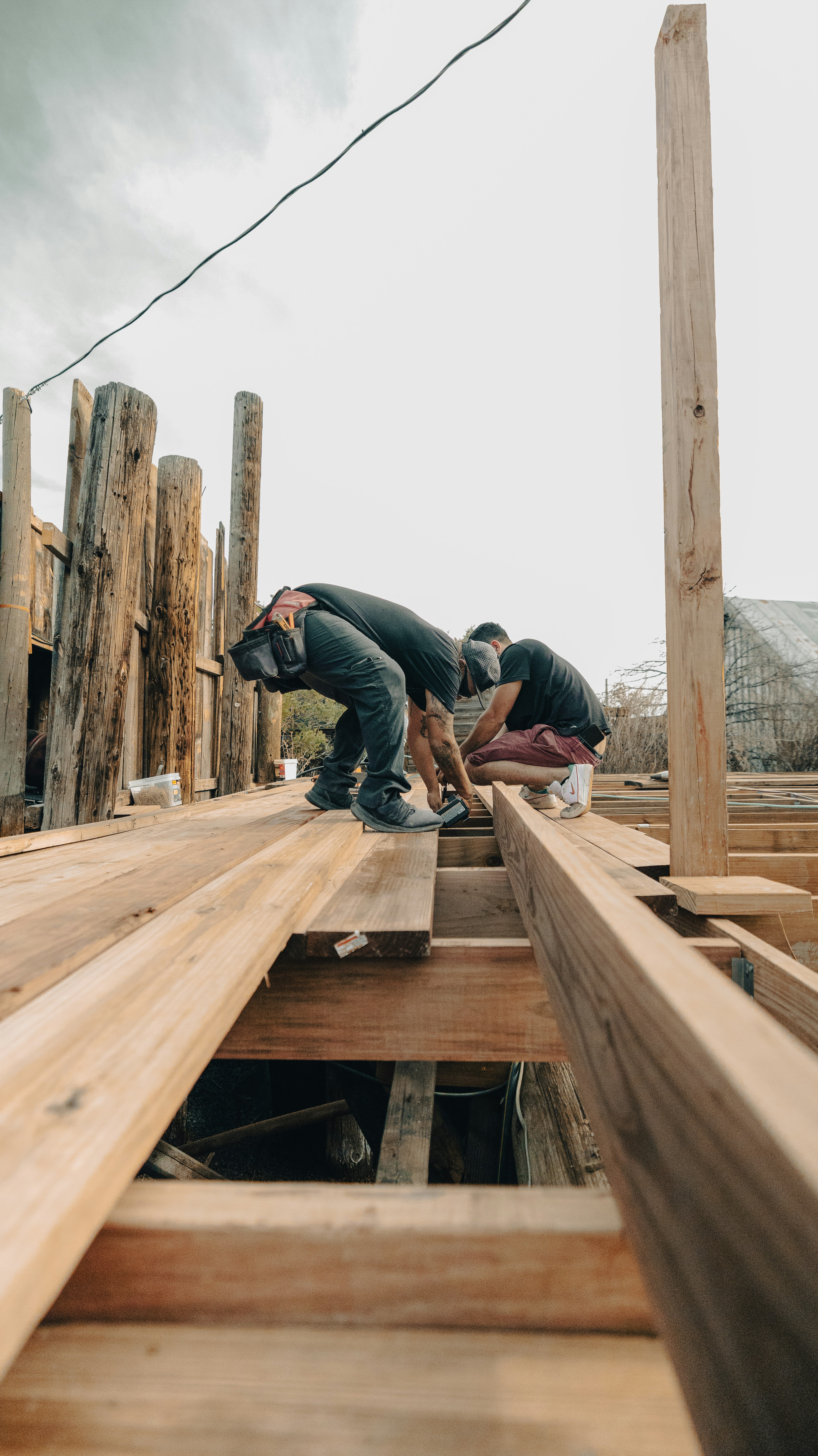 Handwerker auf der Baustelle